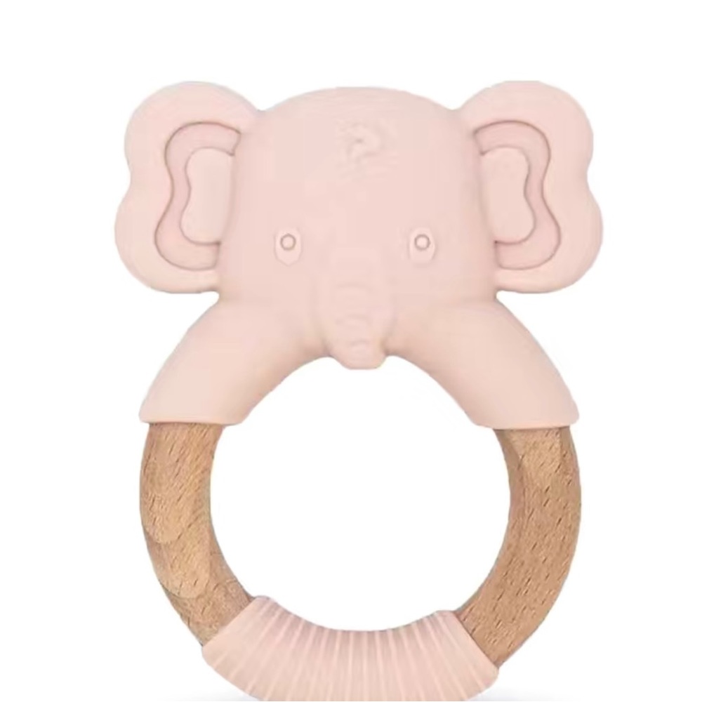 Silicone Baby Teether Toy, 1pc Elephant Baby Toys Teething Toy .
